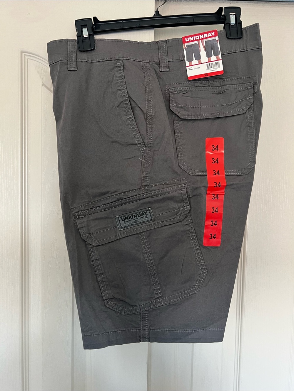 UNIONBAY Men's Charcoal Gray Cargo Shorts